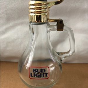 Sweet BUD LIGHT BEER Glass Light Bulb Decanter